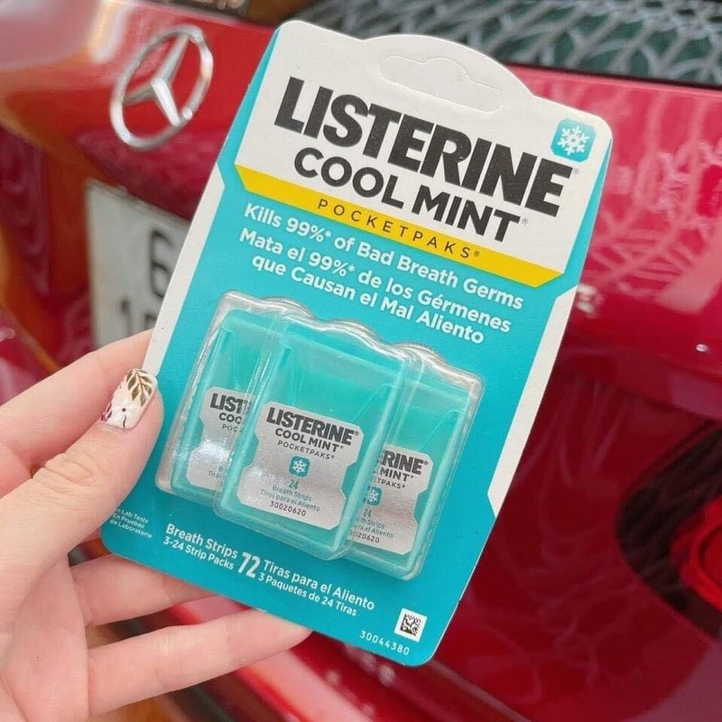 Miếng ngậm thơm miệng Listerin Pocketpaks hộp 72 miếng