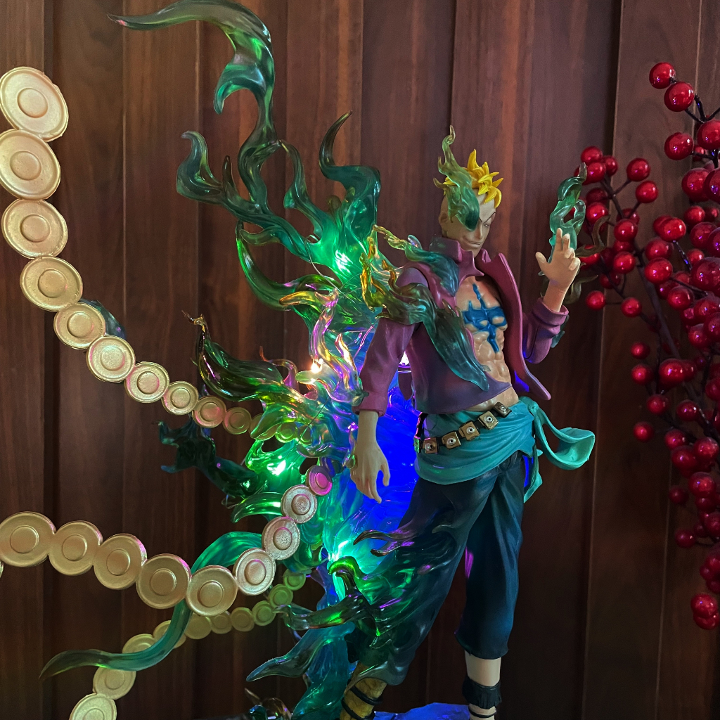 MÔ HÌNH NHÂN VẬT MARCO DẠNG LAI. HIỆU ỨNG LỬA, ANIME ONE PIECE, SƯU TẬP TRANG TRÍ DECOR, MÔ HÌNH NHÂN VẬT, FIGURE