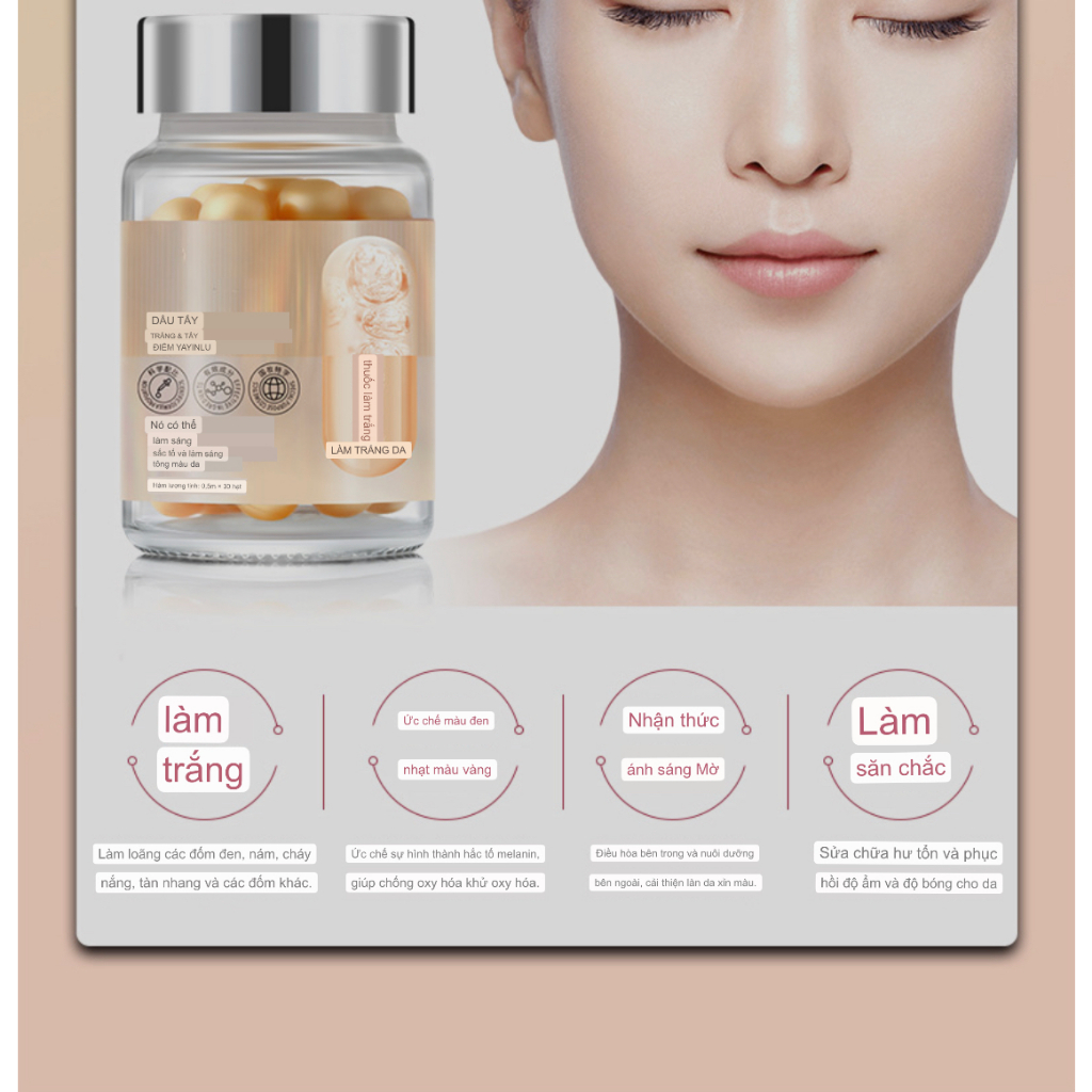 Viên huỷ nám, trắng da, đông y Trung Quốc