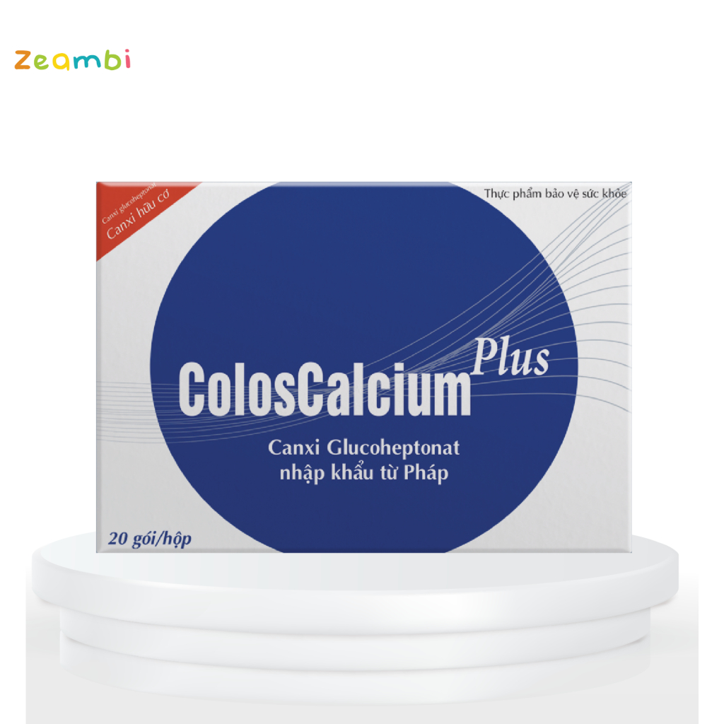 Canxi Zeambi hữu cơ - ColosCalcium Plus dạng bột  giúp phát triển chiều cao, xương chắc khỏe