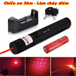 Đèn Pin Laser 303 Tia Màu Đỏ Cao Cấp