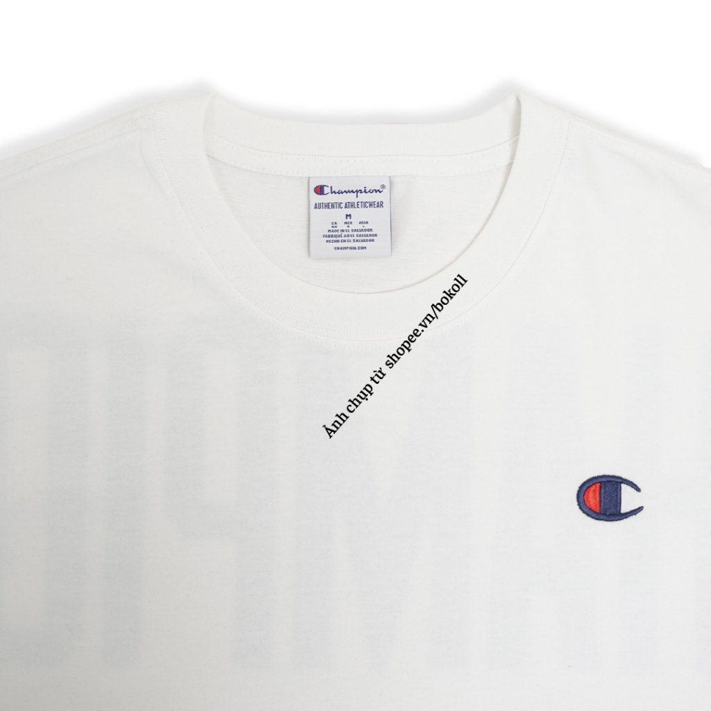 Áo thun champion big logo form rộng vải cotton organic  phong cách đường phố hàng quảng châu cao cấp