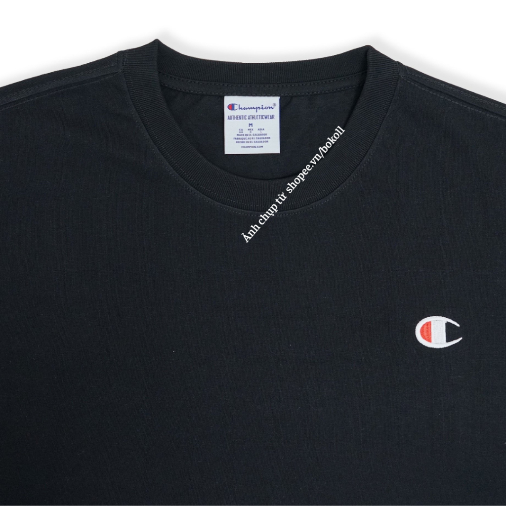 Áo thun champion big logo form rộng vải cotton organic  phong cách đường phố hàng quảng châu cao cấp
