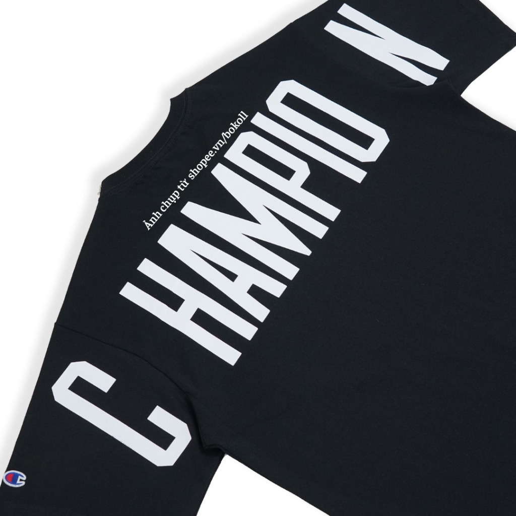 Áo thun champion big logo form rộng vải cotton organic  phong cách đường phố hàng quảng châu cao cấp