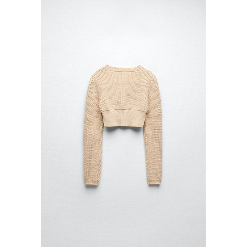 Áo len dệt kim croptop nữ ZARA AUTH vợt sale