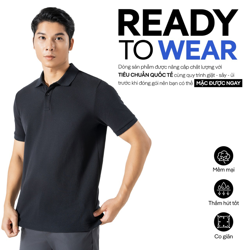 Áo Polo Pique Basic Cotton 100% Ready To Wear - Thương hiệu Coolmate