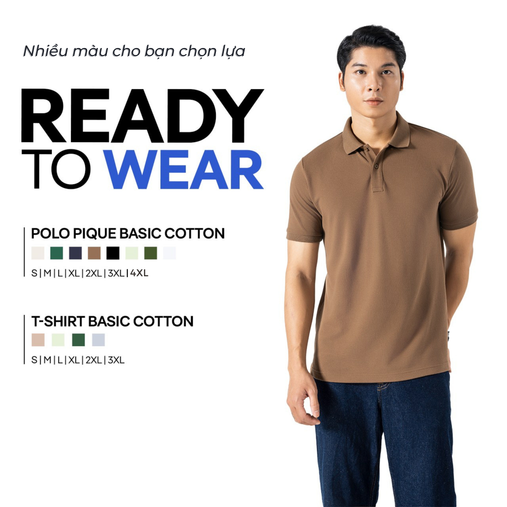 Áo Polo Pique Basic Cotton 100% Ready To Wear - Thương hiệu Coolmate