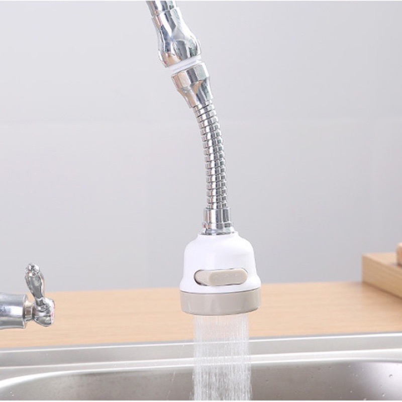 Đầu Vòi Nước Tăng Áp Nhựa Bật 3 Chế Độ Xoay 360