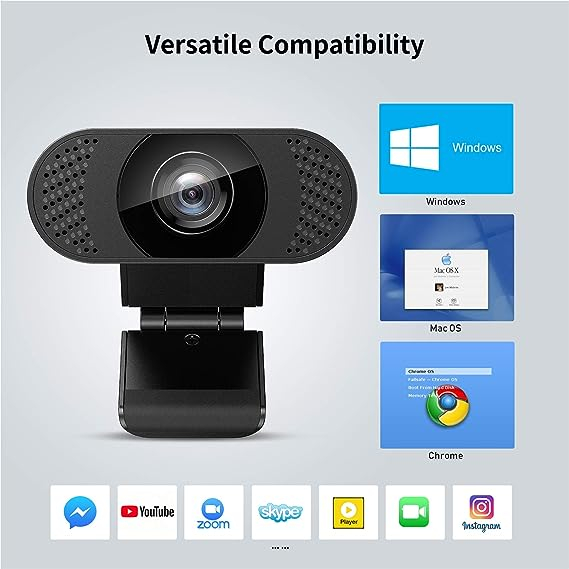 Webcam máy tính có mic - 1080P - webcam may tinh zoom - Gọi video, Học online, Họp online, chơi game - webcam USB | BigBuy360 - bigbuy360.vn