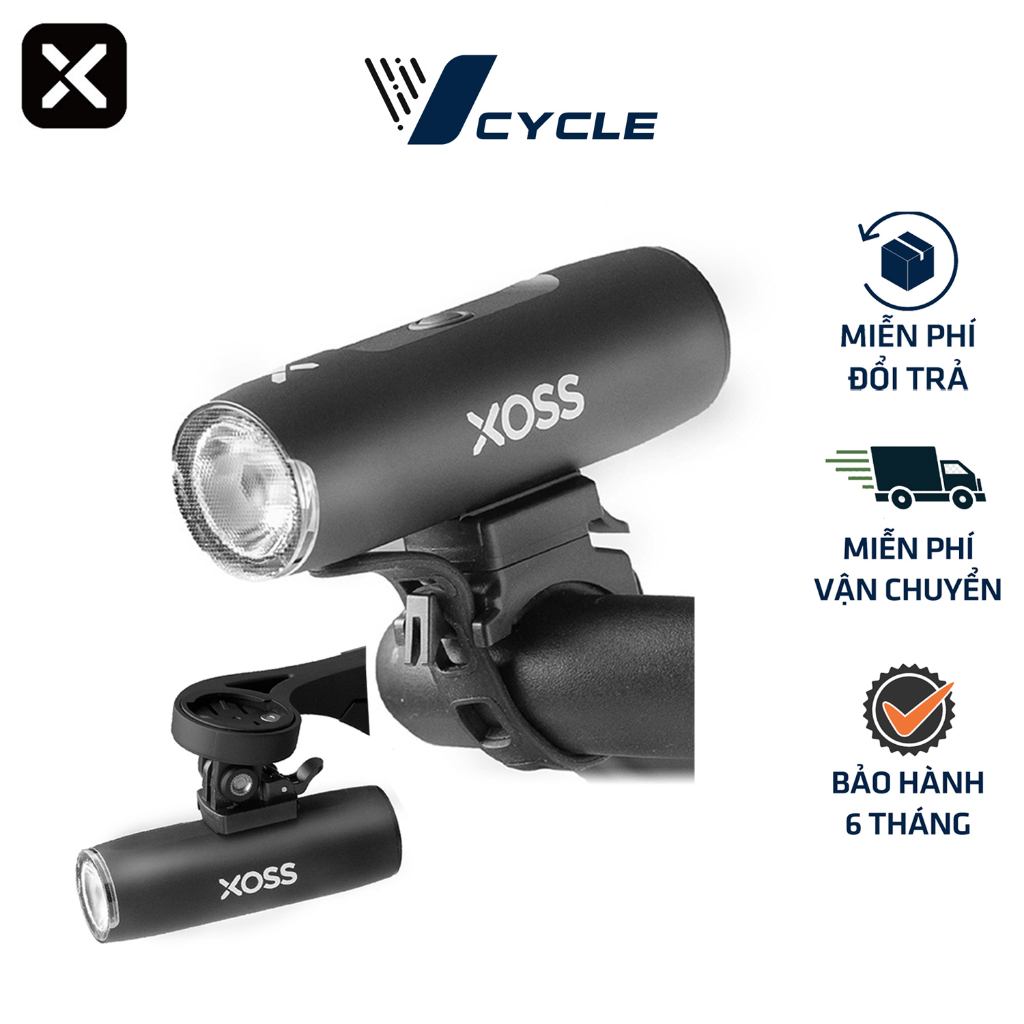 Đèn pha xe đạp Xoss XL-800 độ sáng 800 Lumen, Đèn pha xe đạp chống nước, sạc USB [Bảo hành 6 tháng]