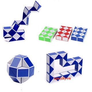 Đồ chơi xếp hình rubik 3D thần kì hình con rắn mini Đồ chơi rubik hình chữ nhật quả bóng cầu vồng nhỏ rubik giun bi