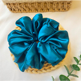 [Phi bóng size L] Dây buộc tóc Scrunchies handmade vải phi bóng lụa màu pastel Cột tóc vải scrunchie