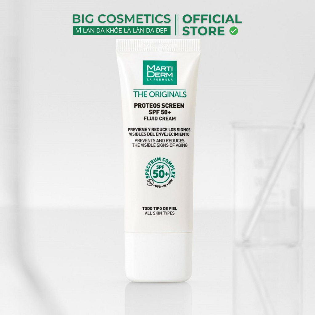 Kem Chống Nắng MartiDerm THE ORIGINALS PROTEOS SCREEN SPF 50+ FLUID CREAM 40ml