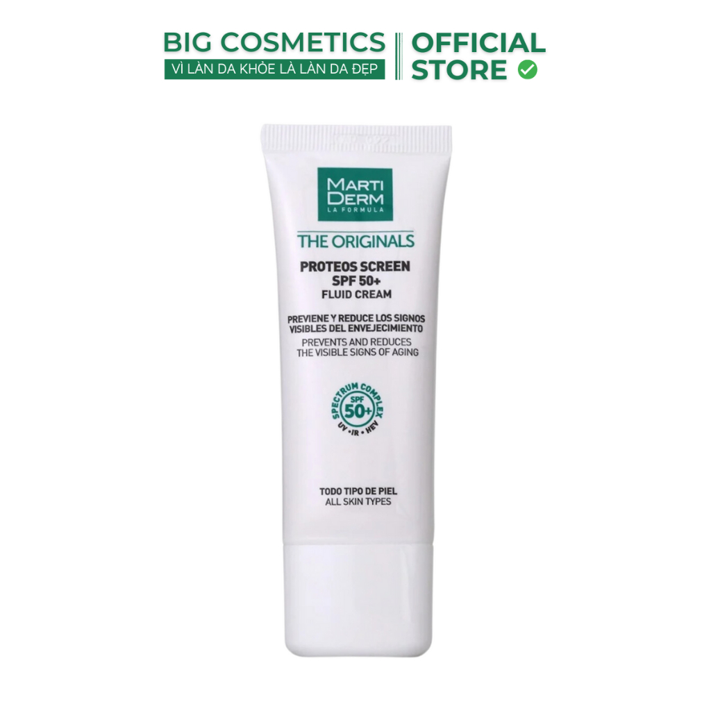 Kem Chống Nắng MartiDerm THE ORIGINALS PROTEOS SCREEN SPF 50+ FLUID CREAM 40ml