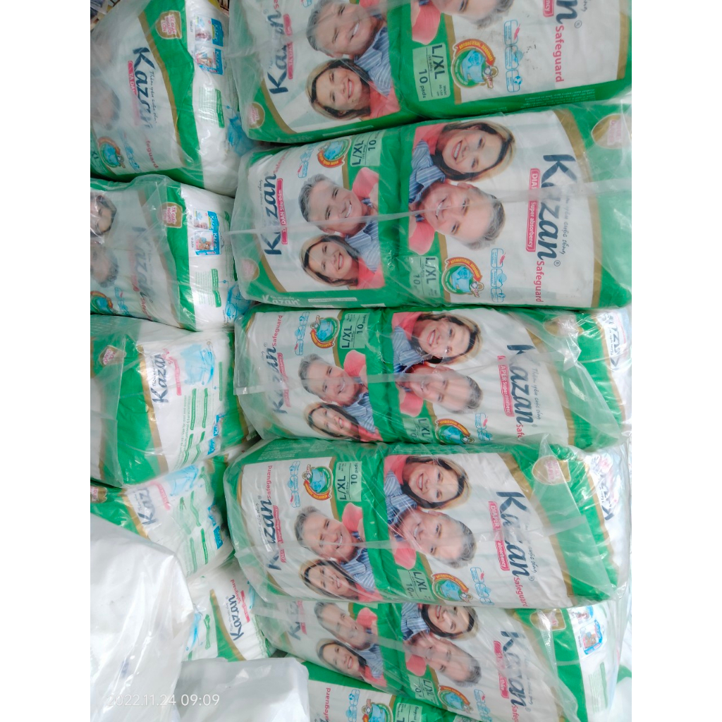 Tã/bỉm dán người lớn Kazan size M/L10  / L/XL10  gói 10 miếng