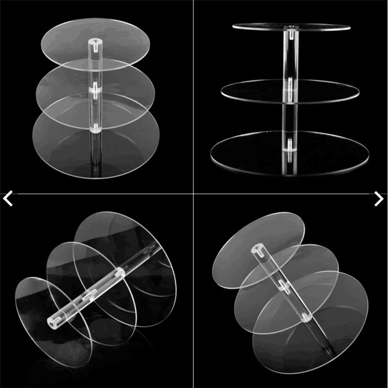 3/4/5 Tầng Acrylic Bánh Cưới, Cốc Bánh, Kệ Trưng Bày Bánh Cupcake, Giá Đỡ Đĩa Sinh Nhật Trang Trí