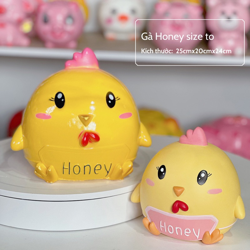 Ống tiết kiệm hình con gà cute size to quà tặng sinh nhật, decor Tiemmesoda