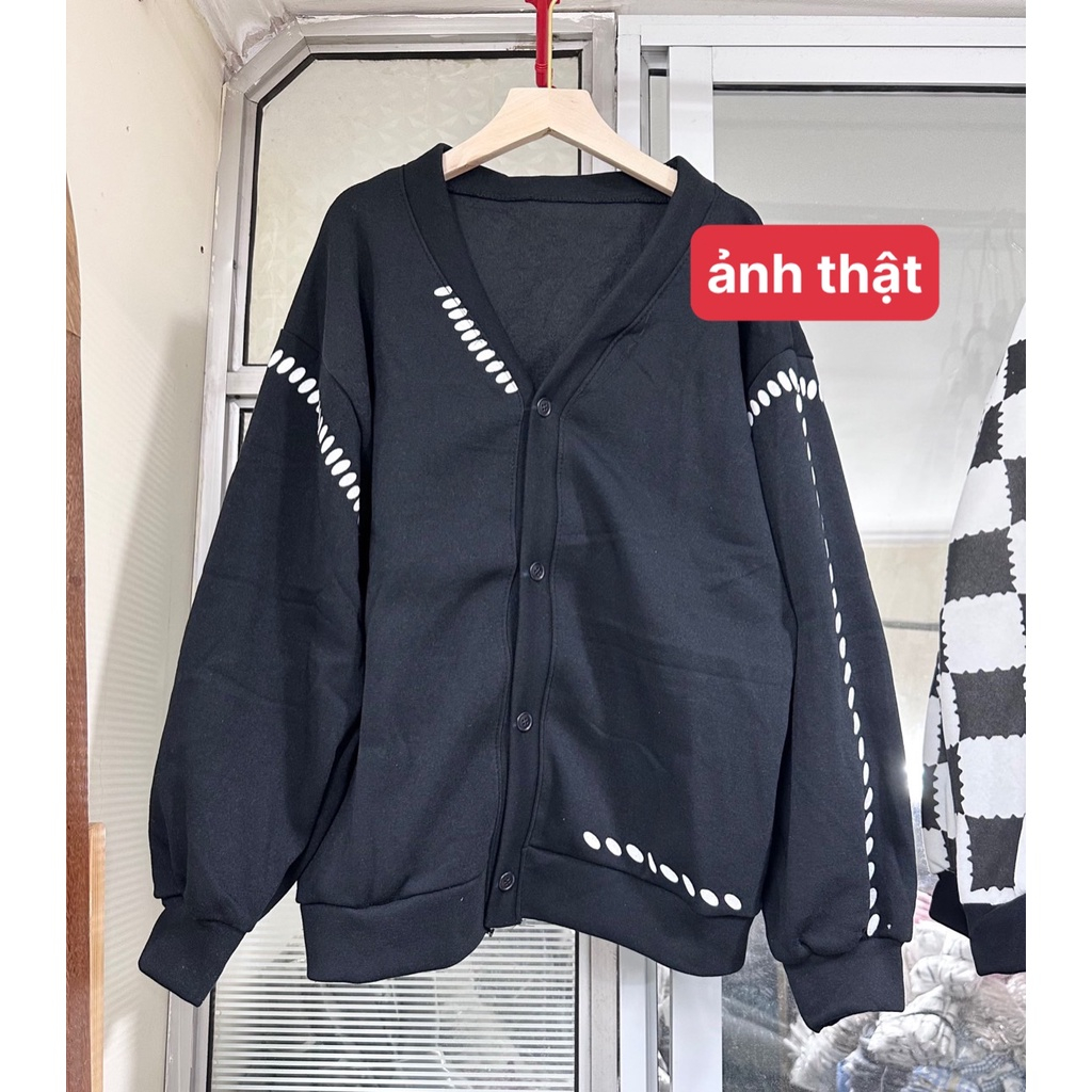 Áo khoác nỉ bông - Áo cardigan Unisex H28