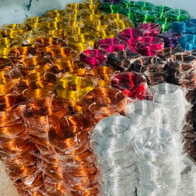 Dây nhôm mạ màu làm bonsai handmade. Cuộn 500g loại1mm