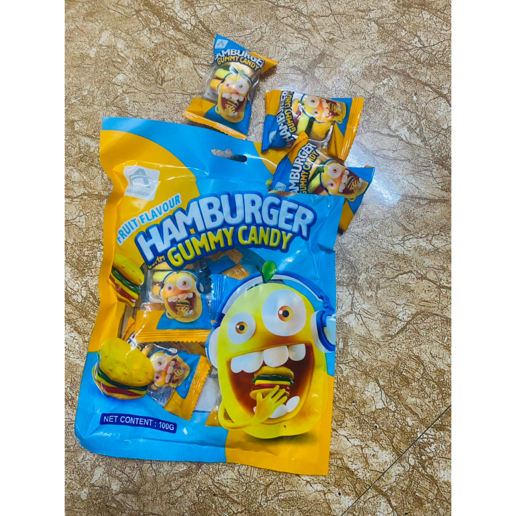 Kẹo Dẻo Hambuger Gummy cady 100g