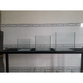 Hồ cubic 25 30 vuông bốn cạnh kính 5li dày, dấu keo