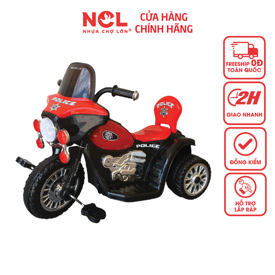 Xe 3 Bánh Nhựa Chợ Lớn Motor Police One - Dành cho bé từ 2 tuổi