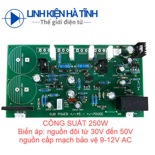 Mạch công suất sub loại 4 sò mạch sub 4 sò liền nguồn có mach bảo vệ 250W