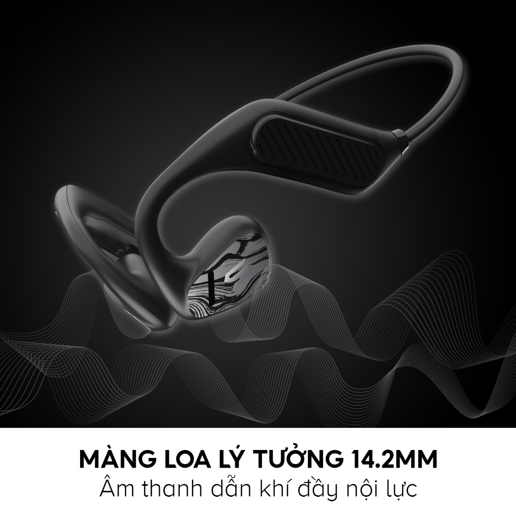 Tai Nghe Dẫn Khí Truyền Âm SOUL Open-ear Plus, BT 5.3, Driver 14.2mm, Kháng Nước IPX5, Nghe Nhạc Đến 7H -Hàng Chính Hãng
