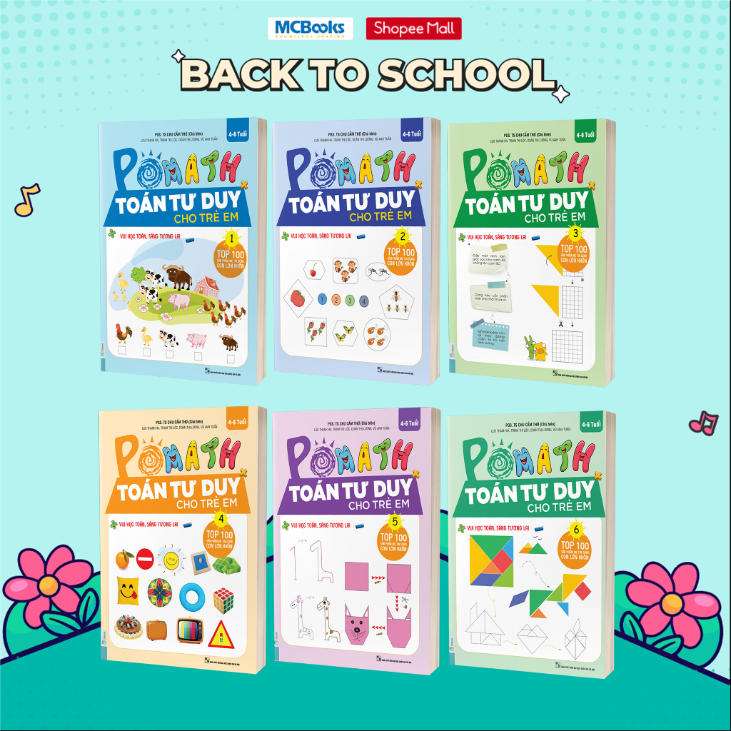 Sách - Combo Pomath Toán Tư Duy Cho Trẻ Em