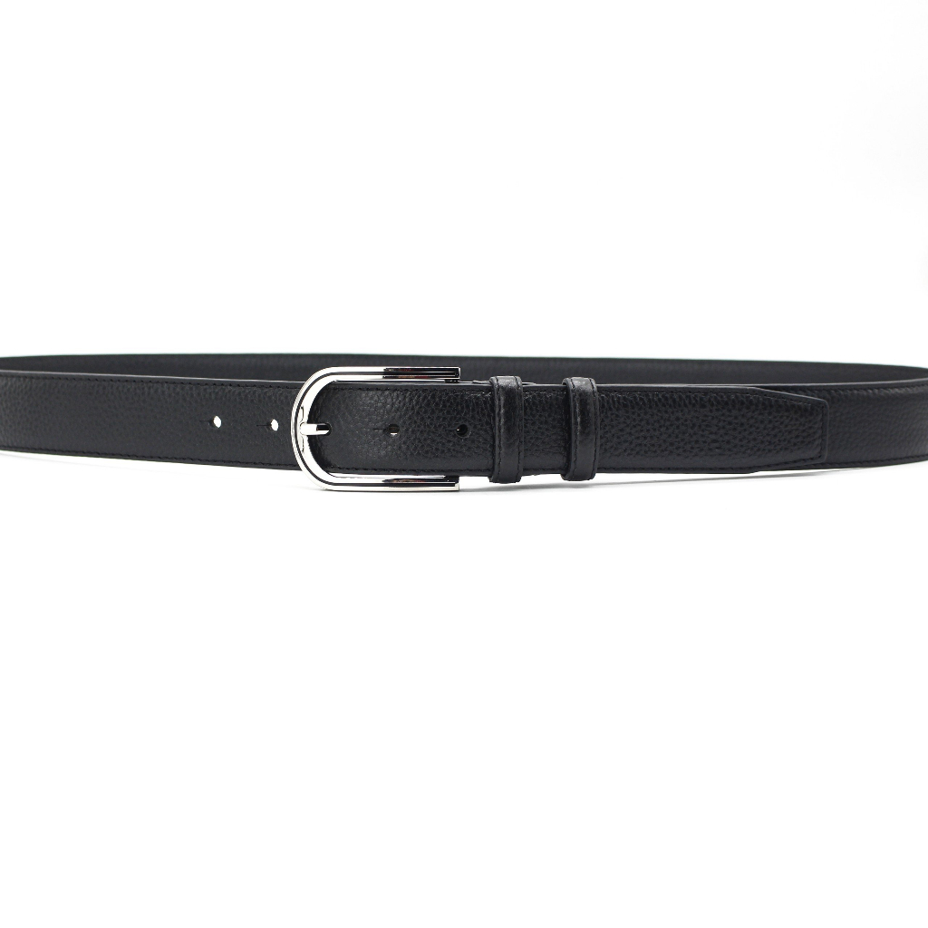 Thắt Lưng Da Bò Khóa Kim Cao Cấp D84KK Đen Mang Phong Cách Hàn Quốc Trẻ Trung Nam Tính