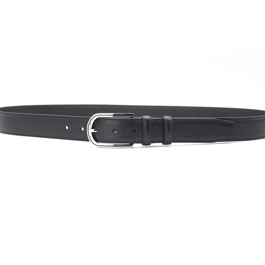 Thắt Lưng Da Bò Khóa Kim Cao Cấp D84KK Đen Mang Phong Cách Hàn Quốc Trẻ Trung Nam Tính