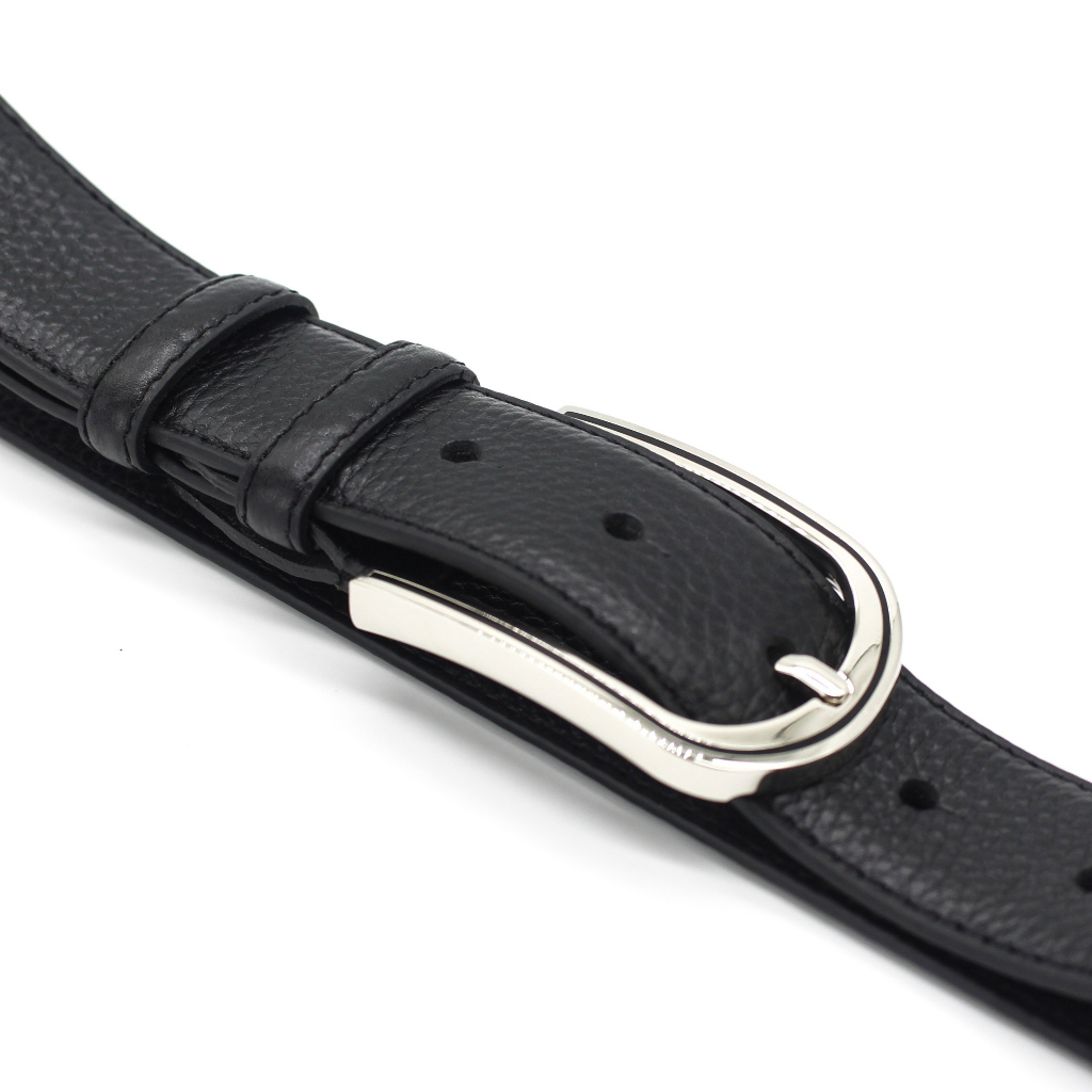 Thắt Lưng Da Bò Khóa Kim Cao Cấp D84KK Đen Mang Phong Cách Hàn Quốc Trẻ Trung Nam Tính