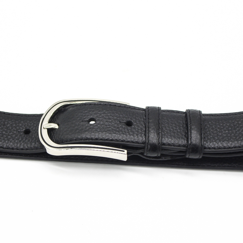 Thắt Lưng Da Bò Khóa Kim Cao Cấp D84KK Đen Mang Phong Cách Hàn Quốc Trẻ Trung Nam Tính