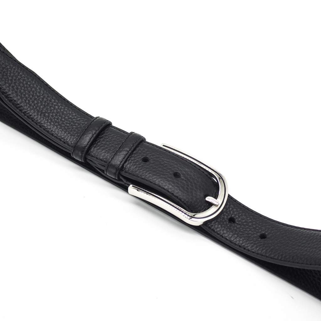 Thắt Lưng Da Bò Khóa Kim Cao Cấp D84KK Đen Mang Phong Cách Hàn Quốc Trẻ Trung Nam Tính