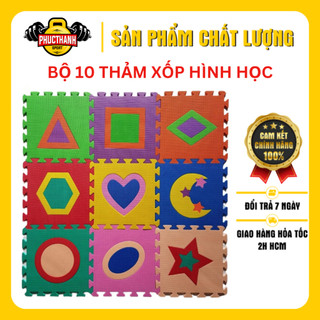 Bộ 10 tấm thảm xốp cho bé hình học