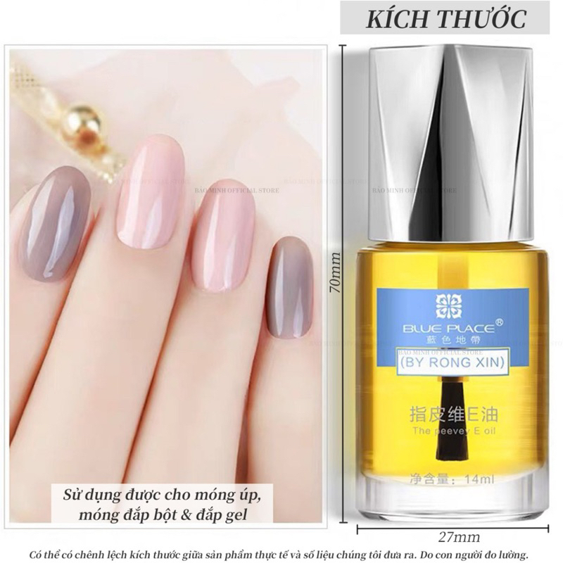Nước Tháo Móng Úp Blue Place 14ml, Móng Bột - Dầu tháo móng - Dung dịch tách móng - Phụ kiện làm móng nail