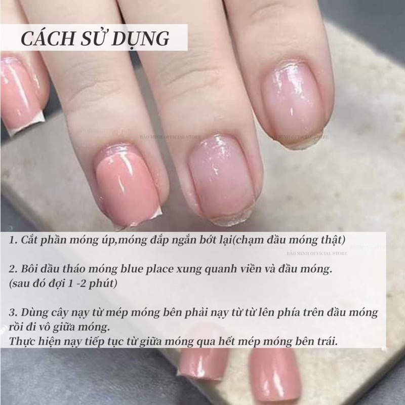 Nước Tháo Móng Úp Blue Place 14ml, Móng Bột - Dầu tháo móng - Dung dịch tách móng - Phụ kiện làm móng nail