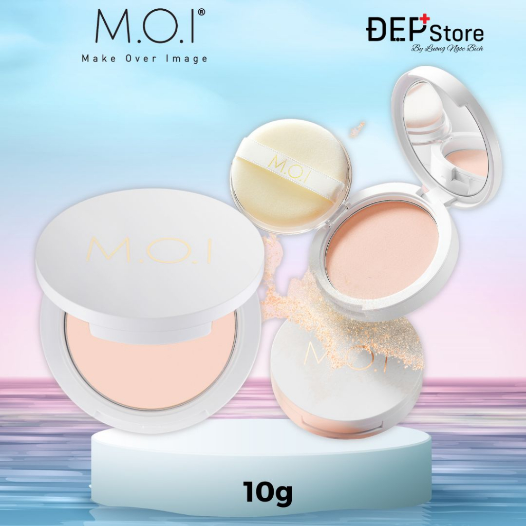 Phấn phủ M.O.I Cosmetics kiềm dầu kháng nước - tone tự nhiên 10g