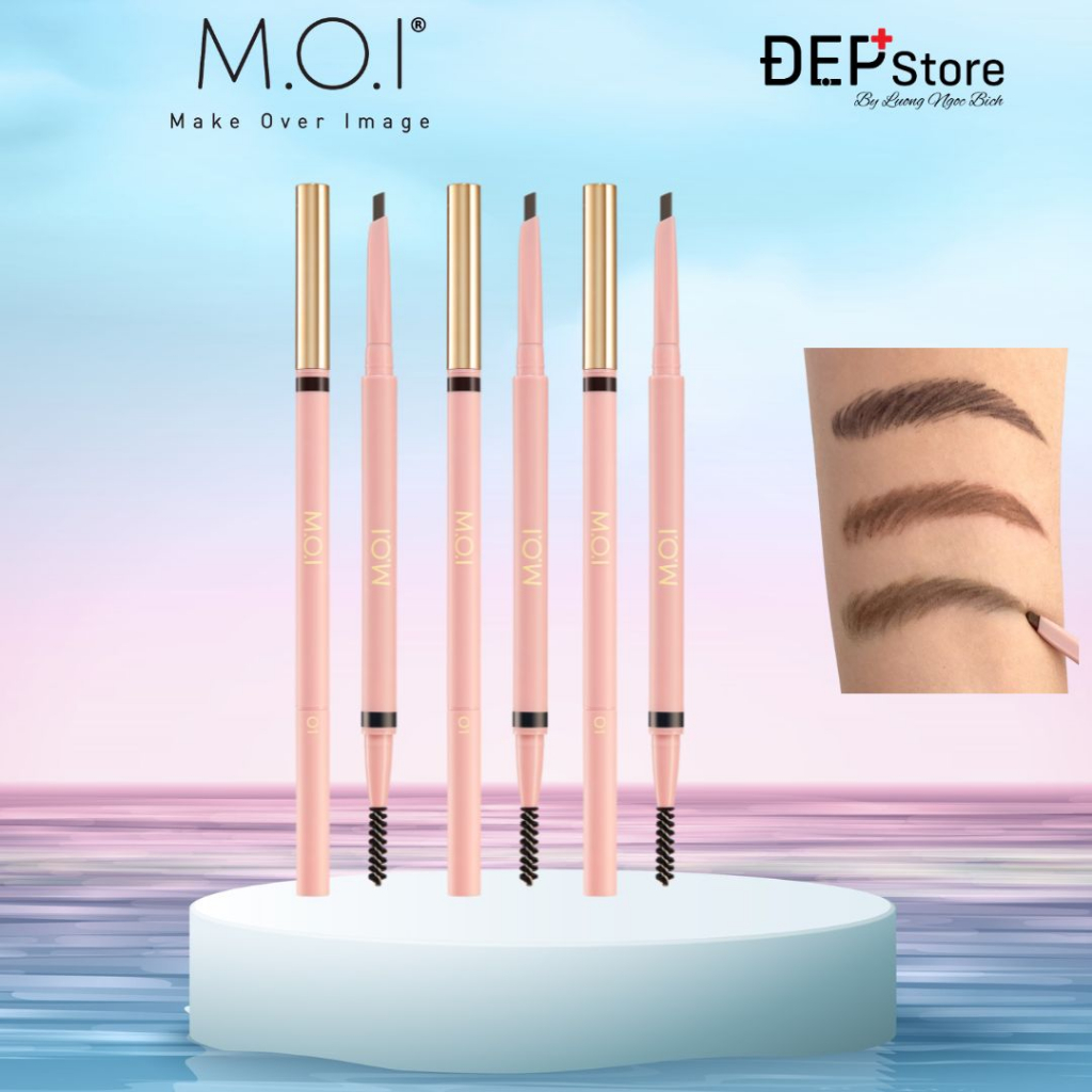 Chì Kẻ Mày 2 đầu M.O.I Cosmetics Perfect Shape Eyebrow Pencil lâu trôi 5g