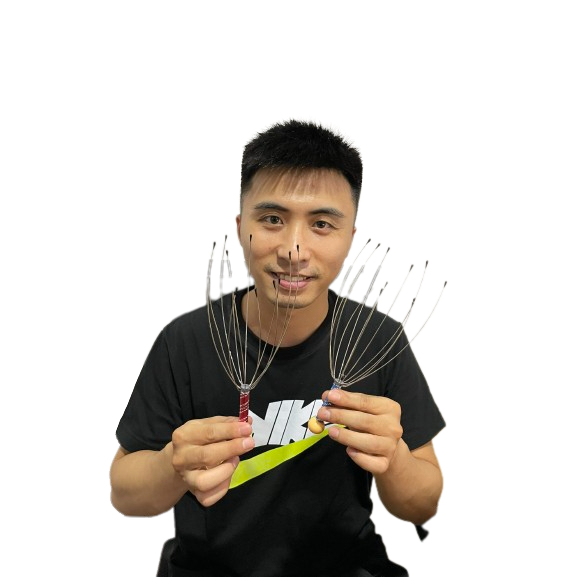 Dụng cụ dưỡng sinh massage đầu 12 chân, lưu thông khí huyết vùng đầu, massage thư giãn sâu