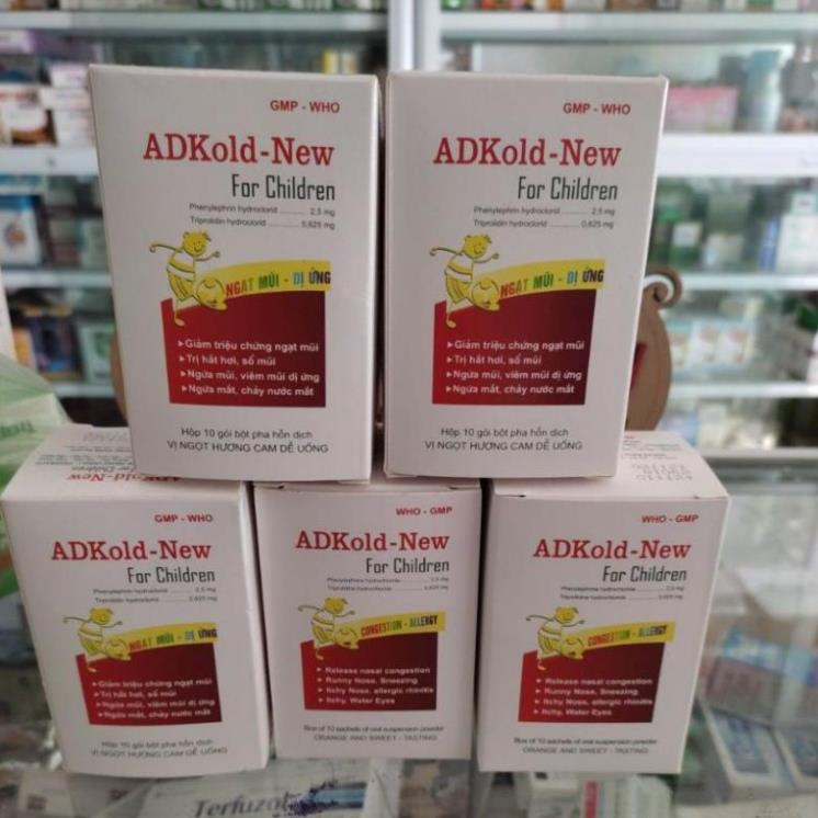 Adkold- new giãm sổ mũi- ngạt mũi giúp trẻ giảm ngạt mũi, dị ứng mũi dùng cho trẻ từ 6 tháng tuổi