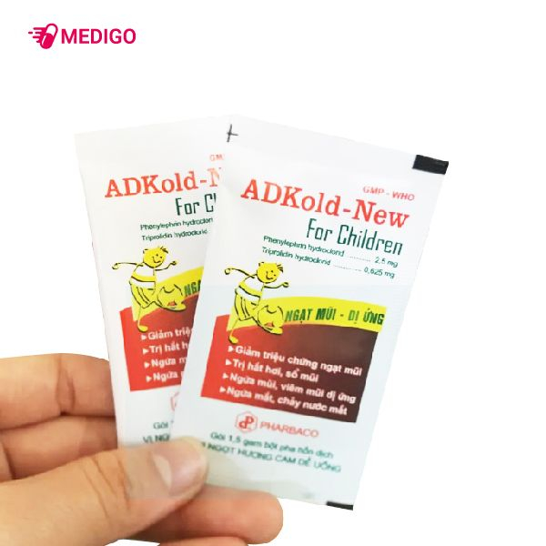 Adkold- new giãm sổ mũi- ngạt mũi giúp trẻ giảm ngạt mũi, dị ứng mũi dùng cho trẻ từ 6 tháng tuổi