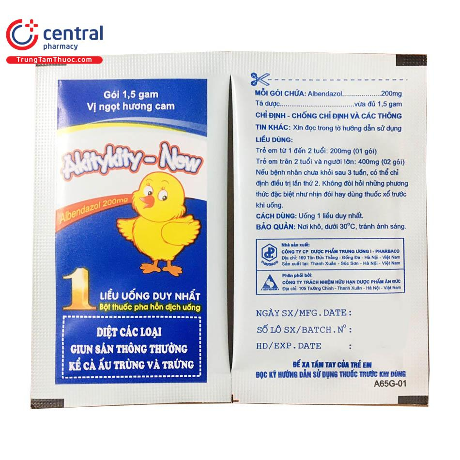 Akitykity- new giảm giun sán ấu trùng cho bé