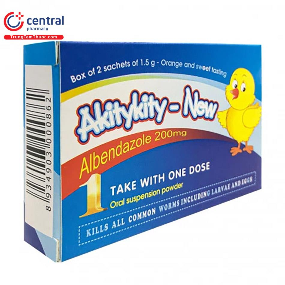 Akitykity- new giảm giun sán ấu trùng cho bé