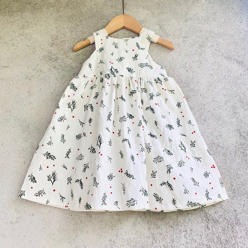 Váy Đầm cho bé gái BONITA, 3 tầng nhí xanh biển và Hồng san hô, chất đũi sướt mềm mát