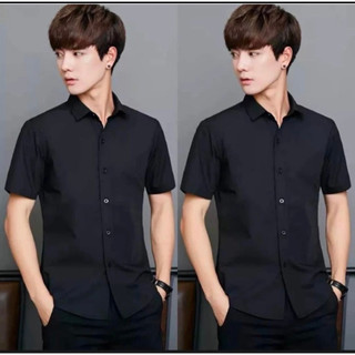  Sơ mi tay ngắn phom nam nữ màu cơ bản dễ phối đồ cubis shop 