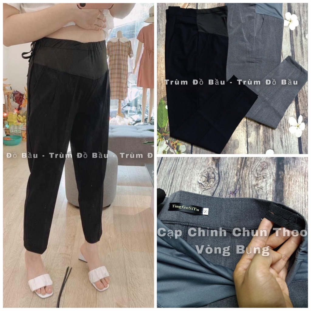 Quần Baggy Mặc Bầu & Sau Sinh