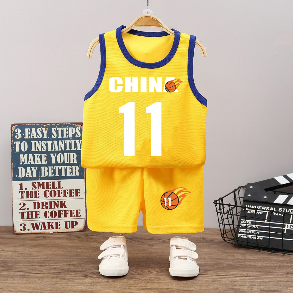 Bộ đồ bé trai chất thể thao sô 11viền phối cho bé từ 6kg đến 29kg.BDBT64.