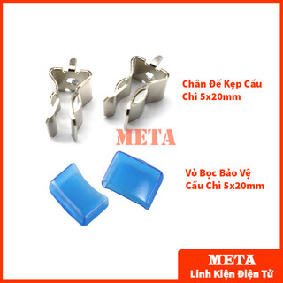 Chân đế kẹp cầu chì 5x20 mm, vỏ bọc bảo vệ cầu chì 5x20 bằng nhựa