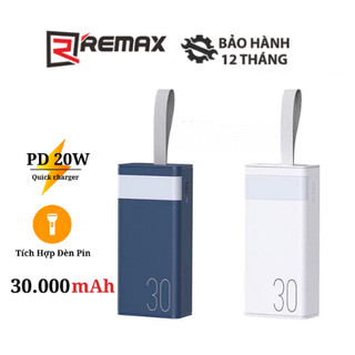 Pin dự phòng sạc nhanh Remax RPP-320 dung lượng 30000mAh có đèn pin - hỗ trợ QC 22.5 và PD 20W